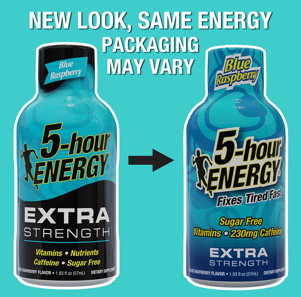 5-Hour ENERGY Shots Extra Strength | Blue Raspberry Flavor | 1.93 oz. 30 Count | Sugar Free, Zero Calories | Amino Acids and Essential B Vitamins | Dietary Supplement | Feel Alert and Energized