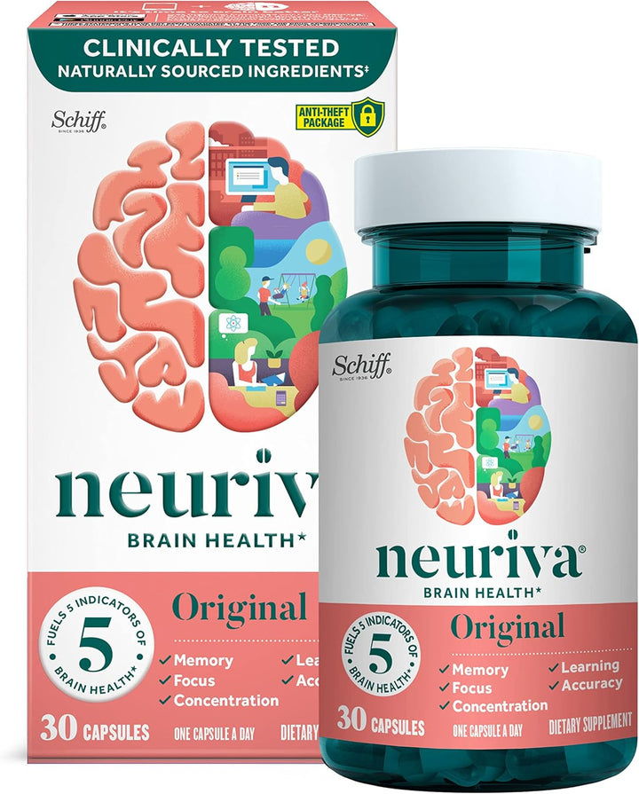 NEURIVA Original Brain Supplement – Memory & Focus 30ct – Feel Great -New