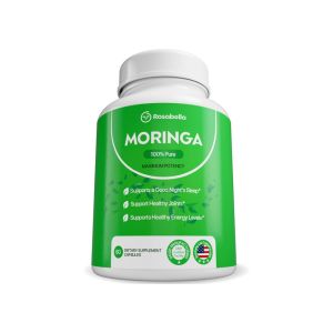 Rosabella Moringa Capsules - Pure Moringa Powder, Energy, Skin, Immune &amp; Gut Health Superfood, Rich in Antioxidants, Essential Vitamins &amp; Amino Acids, Natural Green Superfood Supplement - 60 Count