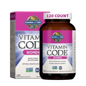 Garden of Life Multivitamin for Women, Vitamin Code Women's Multi - 120 Capsules, Whole Food Womens Multi, Vitamins, Iron, Folate not Folic Acid &amp; Probiotics for Womens Energy, Vegetarian Supplements