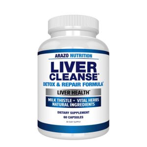 Arazo Nutrition Liver Cleanse Detox &amp; Repair Formula – Milk Thistle Herbal Support Supplement: Silymarin, Beet, Artichoke, Dandelion, Chicory Root