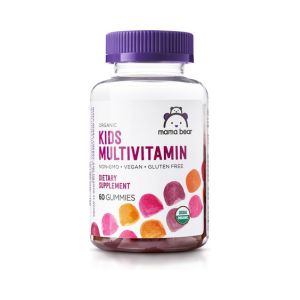 Amazon Brand - Mama Bear Organic Kids Multivitamin, 60 Gummies, 1 Month Supply (Packaging May Vary), Berry, Cherry &amp; Orange