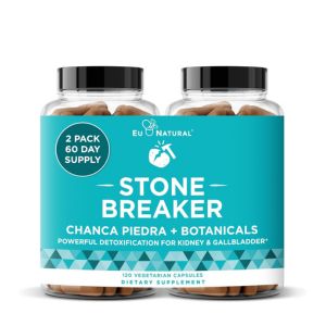 Chanca Piedra Stone Breaker – Natural Dissolver, Kidney Cleanse &amp; Gallbladder Supplement – Detoxify Urinary Tract, Flush Impurities, Clear System – 120 Vegan Soft Capsules