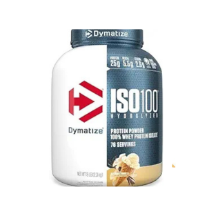 Dymatize ISO 100 Whey Protein Powder with 25g of Hydrolyzed 100% Whey Isolate, Vanilla 5 Pound, Package may vary
