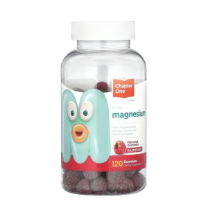 Chapter One Magnesium Gummies for Kids &amp; Adults - Natural Calm Gummies - Calm Magnesium Citrate - Bone and Muscle Function Supplements for Kids &amp; Adults - Mood Support, Kosher Raspberry Flavor (120)