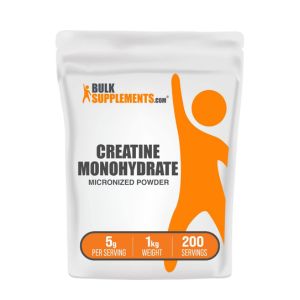 BulkSupplements.com Creatine Monohydrate Powder - Creatine Supplement, Micronized Creatine 1kg, Creatine Powder - Unflavored &amp; Gluten Free, 5g (5000mg) per Servings, 1kg (2.2 lbs) (Pack of 1)