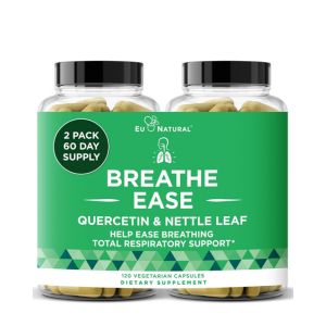 Breathe Inhaler Support Supplement – Sinus, Lungs, Open &amp; Clear Airways – Seasonal Nasal Health, Bronchial Wellness, Healthy Chest – Quercetin, Vitamin D, Bromelain Pills – 120 Vegetarian Capsules