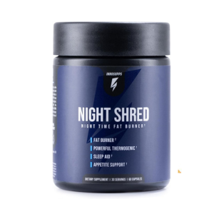 Night Shred Fat Burner and Natural Sleep Support | Ashwaganda, 5-HTP, CLA, Melatonin | Appetite Suppressant | Weight Loss Support Nighttime Fat Burning (60 Vegetarian Capsules)