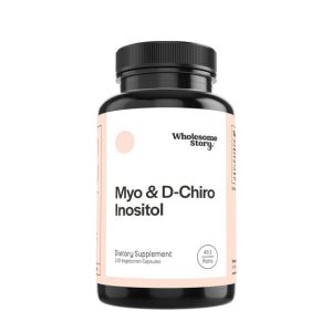 Wholesome Story Myo-Inositol &amp; D-Chiro Inositol Supplement for Women | Fertility Supplements for Hormonal Balance &amp; Ovarian Health Support | Myoinositol | Ideal 40:1 Ratio | 30 Servings