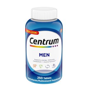 Centrum Multivitamin for Men, Multivitamin/Multimineral Supplement with Vitamin D3, B Vitamins and Antioxidants, Gluten Free, Non-GMO Ingredients - 250 Count