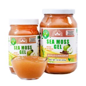 Wildcrafted Irish Sea Moss Gel | Made in USA | Rich in Vitamins &amp; Minerals | Sea Moss Gel Raw | Nutritional Supplement | Apple (16 oz)