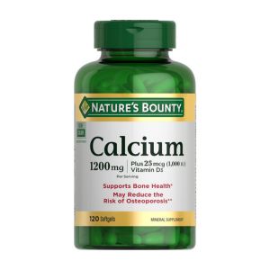 Nature's Bounty Calcium 1200 mg with Vitamin D3 - Bone Health Softgels, Calcium and Vitamin D Supplement, 120 ct (Pack of 1)