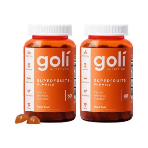 Goli Nutritional Supplement, SuperFruits Beauty Gummy Vitamin - 120 Count - Collagen-Promoting Ingredients - Mixed Fruit, Vegan, Plant-Based, Non-GMO, Gluten &amp; Gelatin Free