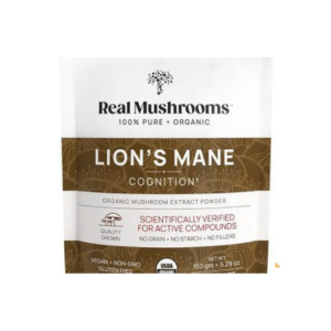 Real Mushrooms Lions Mane Powder - Organic Mushroom Extract for Cognitive Function Immune Support Brain Supplements Memory and Focus Vegan Supplement, 150 Servings