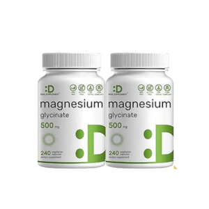 DEAL SUPPLEMENT 2 Pack Magnesium Glycinate 500mg, 480 Veggie Capsules | Chelated for Easy Absorption | Highly Purified Essential Trace Mineral for Muscle, Joint, Heart, &amp; Digestive Health