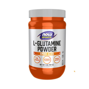 NOW Foods Sports Nutrition, L-Glutamine Pure Powder, Nitrogen Transporter*, Amino Acid, 1-Pound