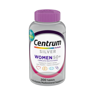 Centrum Silver Women's Multivitamin for Women 50 Plus, Multivitamin/Multimineral Supplement with Vitamin D3, B Vitamins, Non-GMO Ingredients, Supports Memory and Cognition in Older Adults - 200 Ct