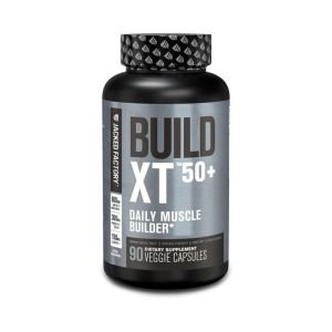 Jacked Factory Build-XT 50+ Daily Muscle Builder - Muscle Recovery Supplement &amp; Muscle Builder for Men and Women with KSM-66 Ashwagandha, Primavie Shilajit, ElevATP, &amp; Astragin - 90 Count