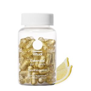 Ritual Essential for Women Prenatal Multivitamin: Folate &amp; Choline for Neural Tube Support, Omega-3 DHA for Fetal Brain Development, Iron, Calcium-Helper D3 &amp; K2, Non-GMO, Vegan, Citrus, 30 Day