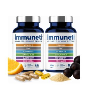 Advanced Immune Support – Doctor Formulated 6-in-1 Daily Immunity Supplement Pack of 2 – Made in USA – With Vitamin C, D3, Zinc, Elderberry, Garlic &amp; Echinacea – Provide Vital Nutrients &amp; Antioxidants