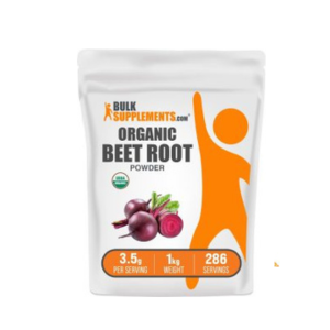 BulkSupplements.com Organic Beet Root Powder - Superfood Supplement, Beet Root Supplements - Vegan &amp; Gluten Free, 3.5g per Serving, 1kg (2.2 lbs) (Pack of 1)