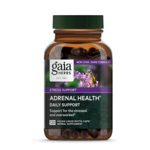 Gaia Herbs Adrenal Health Daily Support - with Ashwagandha, Holy Basil &amp; Schisandra - Herbal Supplement to Help Maintain Healthy Energy &amp; Stress Levels - 120 Vegan Liquid Phyto-Capsules (120 Count)