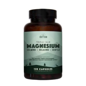 Natural Rhythm Triple Calm Magnesium 150 mg - 120 Capsules – Magnesium Complex Compound Supplement with Magnesium Glycinate, Malate, and Taurate. Calming Blend for Promoting Rest and Relaxation.