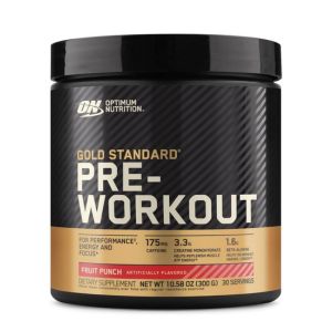 OPTIMUM NUTRITION Gold Standard Pre-Workout with Creatine, Beta-Alanine, and Caffeine for Energy, Flavor: Fruit Punch, 30 Servings