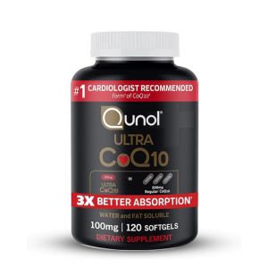 Qunol CoQ10 100mg Softgels, Ultra CoQ10 100mg, 3x Better Absorption, Antioxidant for Heart Health &amp; Energy Production, Coenzyme Q10 Vitamins and Supplements, 4 Month Supply, 120 Count
