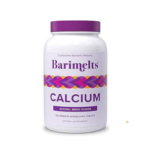 Barimelts Calcium Citrate with Vitamin D3 &amp; Magnesium, 120 Smooth-Dissolving Tablets (1-Month Supply), Bariatric Calcium Supplements for Women, Natural Berry Flavor