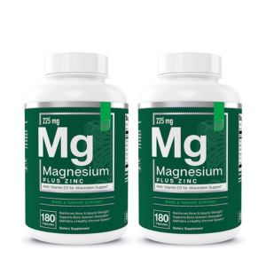 Essential Elements Magnesium &amp; Zinc with Vitamin D3 for Sleep Immune &amp; Bone Support - Magnesium Glycinate, Malate, Citrate 225mg - Triple Magnesium Supplement for Women and Men - 6 Month Supply