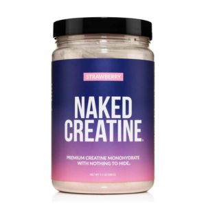 NAKED Creatine - Strawberry Flavored Creatine Monohydrate - Real Strawberry Powder, No Additives, Muscle Growth, Vegan, Non-GMO, Gluten Free, Soy Free - 45 Servings