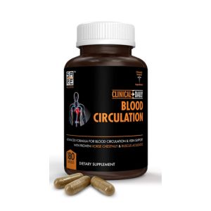 Clinical Daily Blood Circulation Supplements. Butchers Broom, Horse Chestnut, Hawthorn, Cayenne, Arginine, Diosmin Varicose Veins Treatment for Legs. Poor Circulation and Vein Support. 180 Capsules.