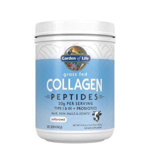 Garden of Life Grass Fed Collagen Peptides Powder Unflavored Collagen Powder for Women Men Hair Skin Nails Joints, Hydrolyzed Collagen Protein Supplements, Collagen for Women &amp; Men, 28 Servings