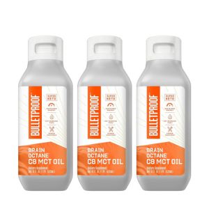 Bulletproof Brain Octane C8 MCT Oil, 16 Ounces (Pack of 3), Keto Supplements for Sustained Energy and Craving Support