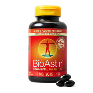 NUTREX HAWAII BioAstin Hawaiian Astaxanthin - 12mg, 90 Softgels - Farm-Direct Premium Antioxidant Supplement to Support Eye, Skin, Joint & Immune System Health - Non-GMO & Gluten-Free