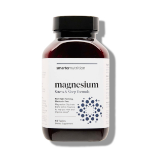 Smarter Nutrition Magnesium Complex - Chelated Magnesium Glycinate + Citrate, Malate for Sleep, Relaxation, Muscle & Nerves + Clinically Proven L-Theanine, Non-GMO-180 Tablet[90-Day Supply]