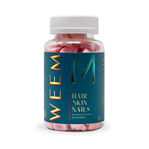 WEEM Hair Skin and Nails Gummies - Supports Healthy Hair - Vegan biotin Vitamins for Women & Men Supports Faster Hair Growth, Stronger Nails, Healthy Skin, Extra Strength (1)