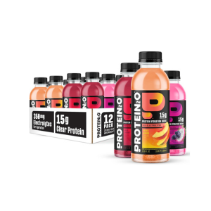 Protein2o Hydration Drink - 2-in-1 Liquid Clear Whey Protein Isolate and Electrolyte Drink - 15g Protein, Vitamins B5, B6 - Post-Workout Recovery - 16.9 Fl Oz - 12 Count Flavor Fusion Variety Pack