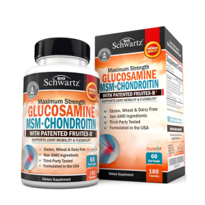 Glucosamine Chondroitin MSM Joint Support Supplement - FSA HSA Approved - Collagen Peptides, Turmeric and Ginger, Hyaluronic Acid, Glucosamine Chondroitin Sulfate - Gluten Free, Non GMO, 180 Capsules