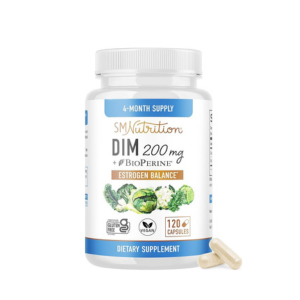 DIM Supplement 200 mg (120 Ct) | Estrogen Balance for Women &amp; Men | Hormone Balance, Hormonal Acne Supplements, Menopause, Antioxidant &amp; PMS Support | Non-GMO, Vegan, Soy Free | 4 Month Supply