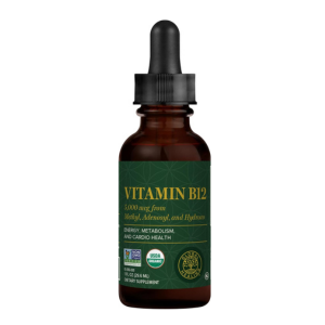 Global Healing Center - Vitamin B12 Sublingual 5000 MCG Organic Liquid Supplement, Methylcobalamin, Adenosylcobalamin, Hydroxo Long-Lasting Energy and Healthy Metabolism - Vegan B12 Vitamins (1 Oz)
