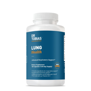 Dr. Tobias Lung Health Supplement with Vitamin C, Butterbur, Quercetin & Bromelain, Advanced Lung Cleanse Detox Formula for Bronchial & Respiratory System, Non-GMO, 120 Capsules, 120 Servings