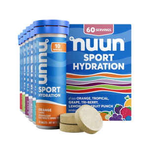 Nuun Sport Electrolyte Tablets with Magnesium, Calcium, Potassium, Chloride & Sodium, Gluten Free & Vegan, Mixed Flavors, 6 Pack (60 Servings Total)