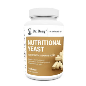 Dr. Berg Nutritional Yeast Tablets – Natural B12 Added - All 8 B Vitamin Complex – Organic Vanilla Flavor - 270 Vegan Tablets Dietary Supplements