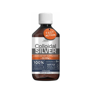 Colloidal Silver Liquid 16 fl oz 30 PPM - Bioactive Hydrosol Silver Water - Natural Immune Support Nano Sol Supplement Solution - Ionic Minerals - Organic Structured Silver