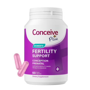 CONCEIVE PLUS Women's Fertility Support: Conception Prenatal Supplements for Her, Aids Hormonal Balance, & Regular Cycles - Folic Acid, B12, Zinc, Biotin, Non-GMO - 60 Vegetarian Soft Capsules