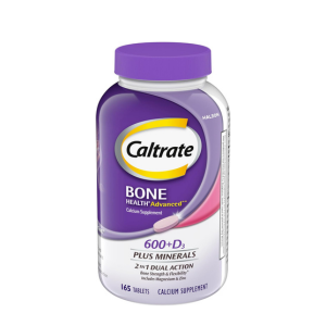 Caltrate 600 Plus D3 Plus Minerals Calcium and Vitamin D Supplement Tablets, Bone Health and Mineral Supplement for Adults - 165 Count