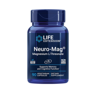 Life Extension Neuro-Mag Magnesium L-Threonate, Magnesium L-threonate, Memory Health, Quick Thinking, Cognitive Health Support, Vegetarian, Non-GMO, 90 Vegetarian Capsules