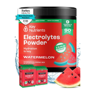 KEY NUTRIENTS Multivitamin Electrolytes Powder No Sugar - Delicious Passion Fruit Electrolyte Powder - Endurance & Energy Supplement - Hydration Powder - No Calories - 90 Servings - Made in USA